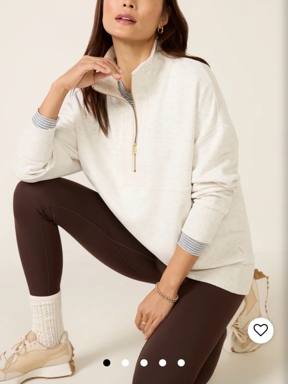 Varley Molly Half Zip Longline Sweat